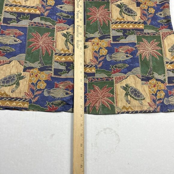 Tori Richard Mens Hawaiian Button Shirt Tropical Patchwork Short Sleeve Top XL - Picture 7 of 10